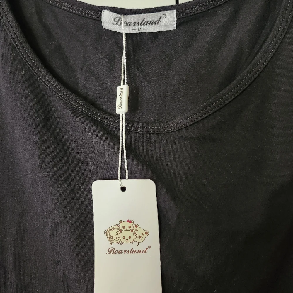 NWT-2 BEARSLAND Stylish Pregnant Maternity Nursing Tank Tops. Black&Blue. Medium - Picture 7 of 16